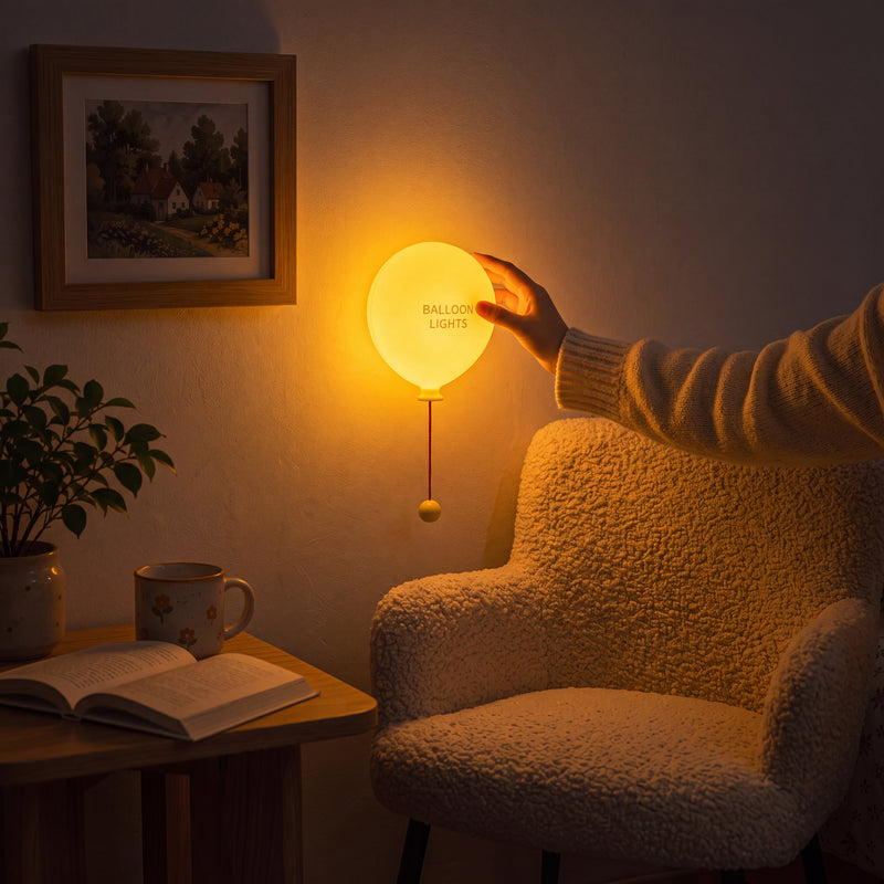 Silicone lamp beside a reading nook chair creating a cozy corner.